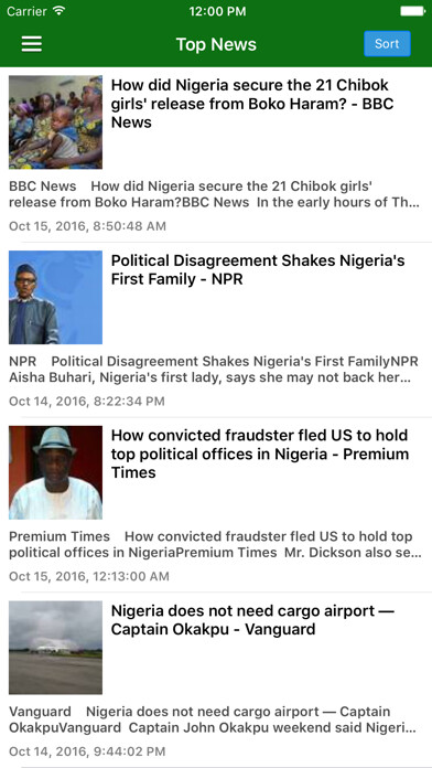 Emulate iPhone app Nigeria News Today Free - Naija Headlines & Videos using MyAndroid
