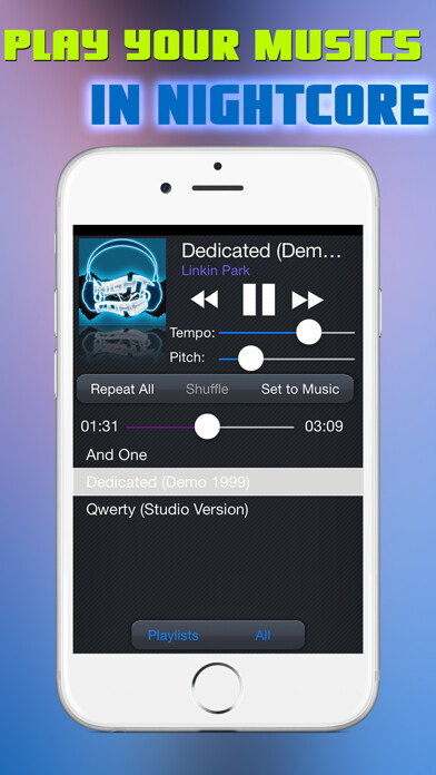 Emulate iPhone app Nightcore Music Player using MyAndroid Emulate iPhone app Nightcore Music Player using MyAndroid