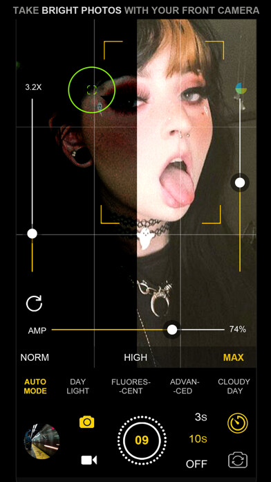 Emulate iPhone app Night Mode Selfie Camera using MyAndroid