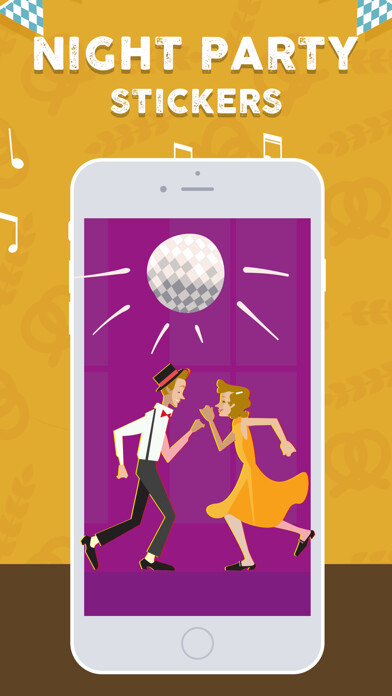 Emulate iPhone app Night Party Stickers using MyAndroid Emulate iPhone app Night Party Stickers using MyAndroid