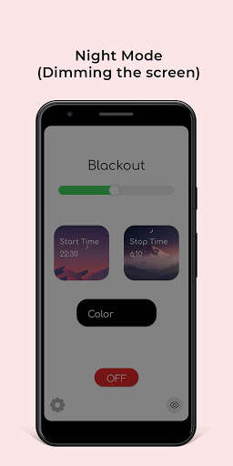 Run android online APK Night Screen, Blue Light Filter (Dimmy) from MyAndroid or emulate Night Screen, Blue Light Filter (Dimmy) using MyAndroid
