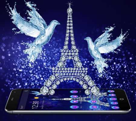Emulate Android APK Night Sky Diamond Glitter Paris Eiffel Theme Emulate Android APK Night Sky Diamond Glitter Paris Eiffel Theme