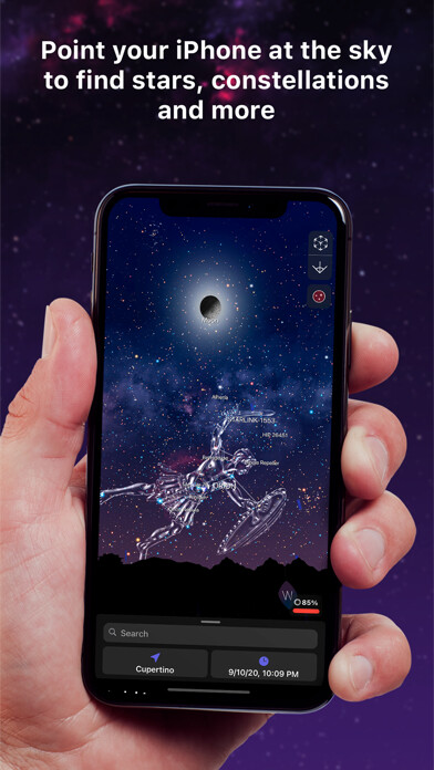 Emulate iPhone app Night Sky using MyAndroid