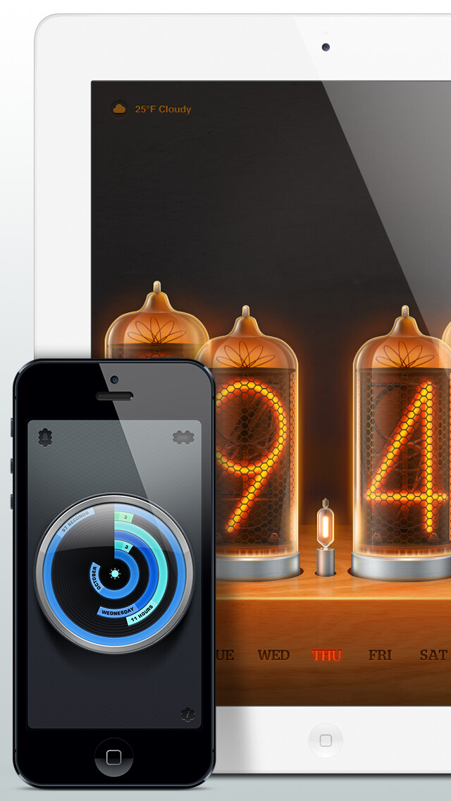 Emulate iPhone app Night Stand HD 2 — The Original Alarm Clock using MyAndroid