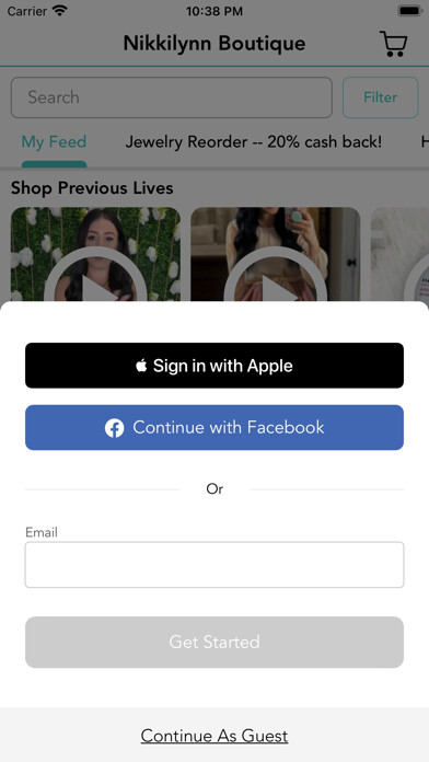 Emulate iPhone app Nikkilynn Boutique using MyAndroid