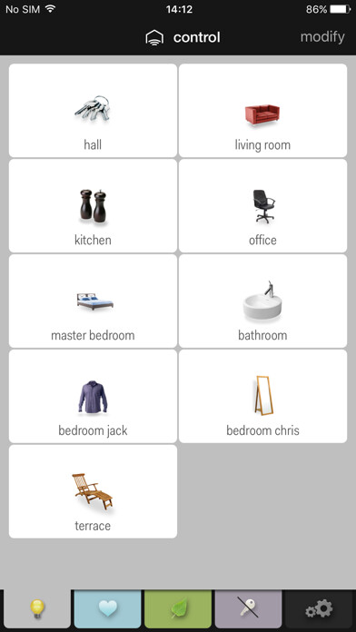 Emulate iPhone app Niko Home Control using MyAndroid