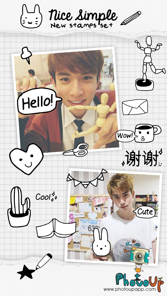 Emulate iPhone app Niko Niko stamp by PhotoUp - cute and funny doodle stamps using MyAndroid Emulate iPhone app Niko Niko stamp by PhotoUp - cute and funny doodle stamps using MyAndroid