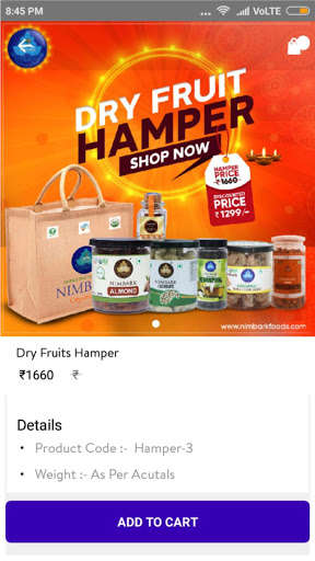 Run android online APK Nimbark Foods e-commerce from MyAndroid or emulate Nimbark Foods e-commerce using MyAndroid