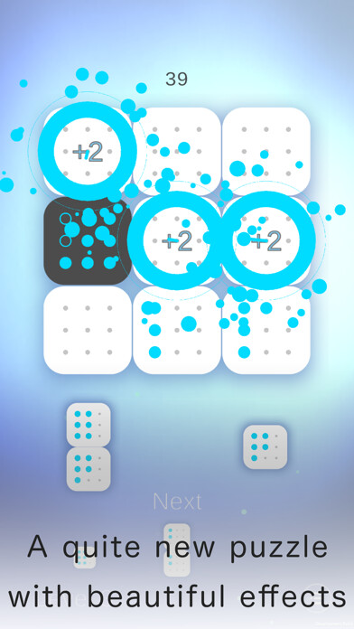 Emulate iPhone app Nine Dots - Math Puzzle - using MyAndroid