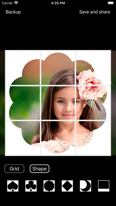 Emulate iPhone app Nine grid clipping picture using MyAndroid Emulate iPhone app Nine grid clipping picture using MyAndroid
