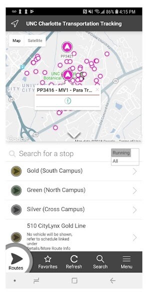 Run android online APK Niner Transit from MyAndroid or emulate Niner Transit using MyAndroid