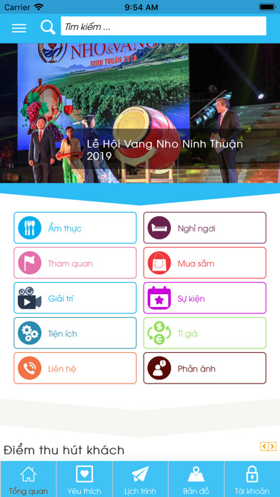 Emulate iPhone app Ninh Thuan Tourism using MyAndroid