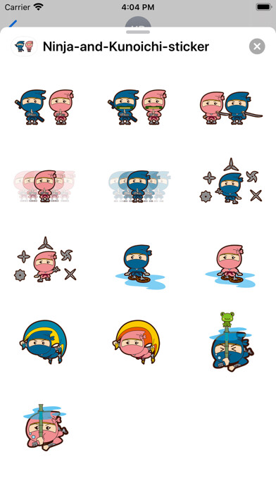 Emulate iPhone app Ninja and Kunoichi sticker using MyAndroid Emulate iPhone app Ninja and Kunoichi sticker using MyAndroid