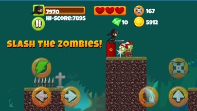 Emulate iPhone app Ninja Kid vs Zombies - 8 Bit Retro Game using MyAndroid