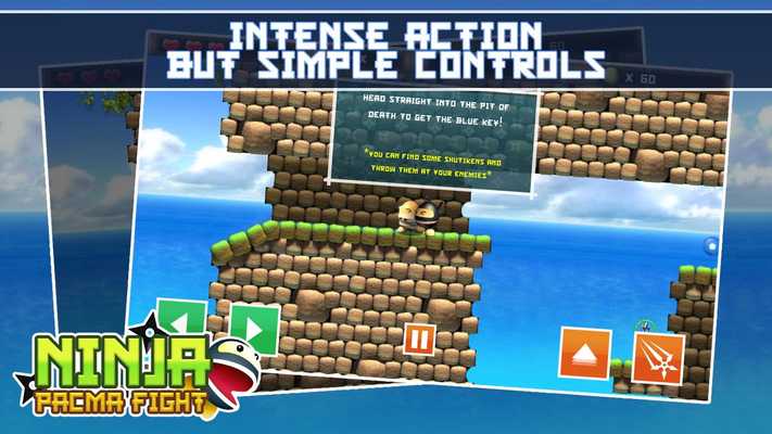 Emulate Android APK Ninja Man Fight - Pac Smile Warrior 3D