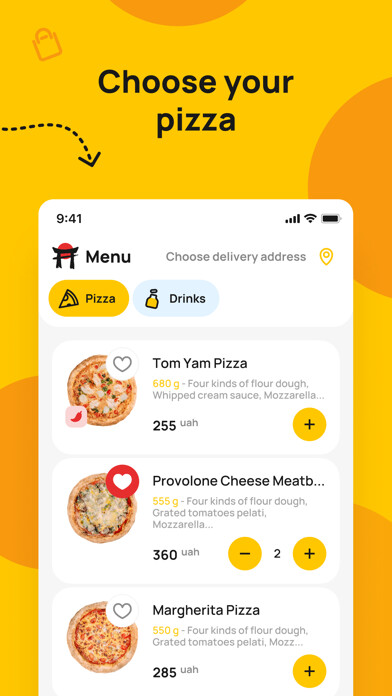 Emulate iPhone app Ninja Pizza - pizza delivery using MyAndroid