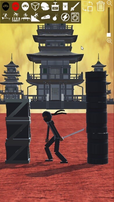 Emulate iPhone app Ninja Ragdoll Playground 3D using MyAndroid