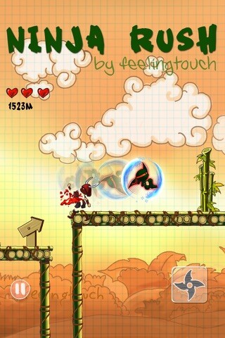 Emulate iPhone app Ninja Rush Free using MyAndroid