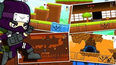 Emulate iPhone app NINJA SIDE 2D (A platform jump n shoot game) using MyAndroid