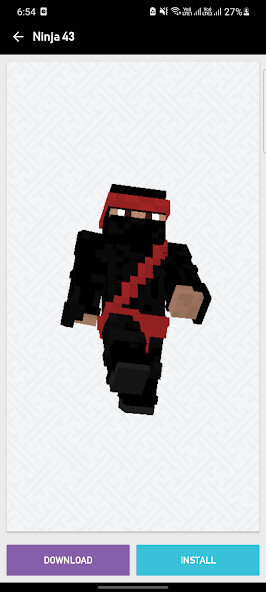 Run android online APK Ninja skin for Minecraft PE from MyAndroid or emulate Ninja skin for Minecraft PE using MyAndroid