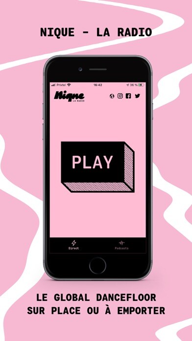 Emulate iPhone app Nique - La radio using MyAndroid