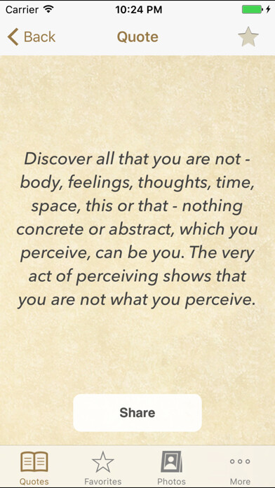 Emulate iPhone app Nisargadatta Maharaj Quotes using MyAndroid Emulate iPhone app Nisargadatta Maharaj Quotes using MyAndroid