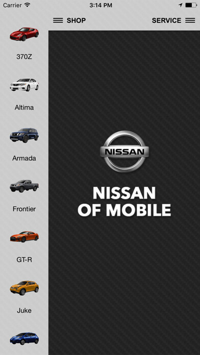 Emulate iPhone app Nissan of Mobile using MyAndroid Emulate iPhone app Nissan of Mobile using MyAndroid