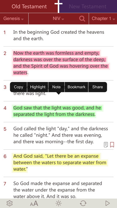 Emulate iPhone app NIV Bible (Holy Bible NIV+CUV Chinese & English) using MyAndroid