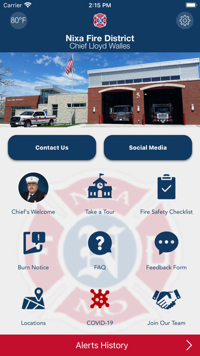 Emulate iPhone app Nixa Fire District App using MyAndroid