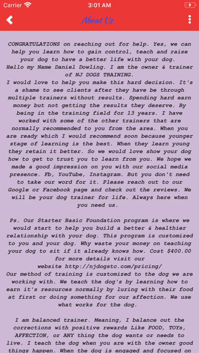 Emulate iPhone app NJ D.O.G.S. TRAINING LLC using MyAndroid