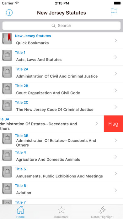 Emulate iPhone app NJ Laws New Jersey Statutes using MyAndroid Emulate iPhone app NJ Laws New Jersey Statutes using MyAndroid
