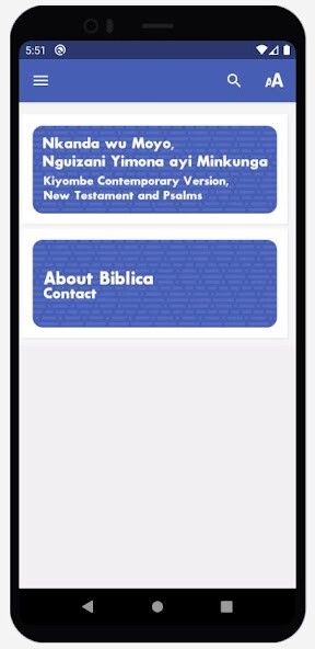 Run android online APK Nkanda wu Moyo - Kiyombe Bible from MyAndroid or emulate Nkanda wu Moyo - Kiyombe Bible using MyAndroid