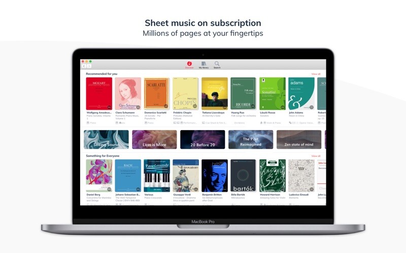 Emulate iPhone app nkoda: the sheet music library using MyAndroid