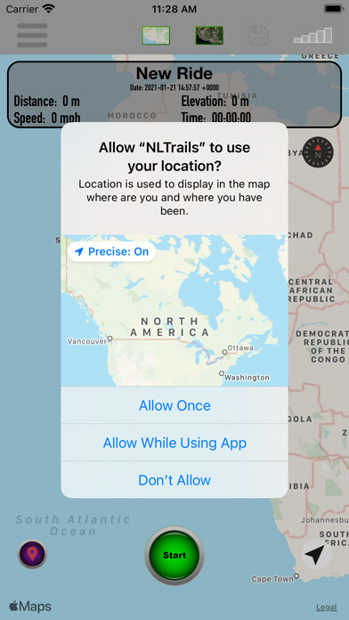 Emulate iPhone app NL Trails using MyAndroid