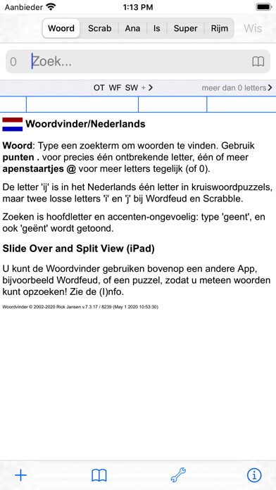 Emulate iPhone app NL Woordvinder Nederlands PRO using MyAndroid