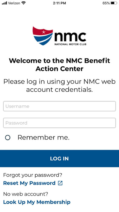 Emulate iPhone app NMC Benefit Action Center using MyAndroid