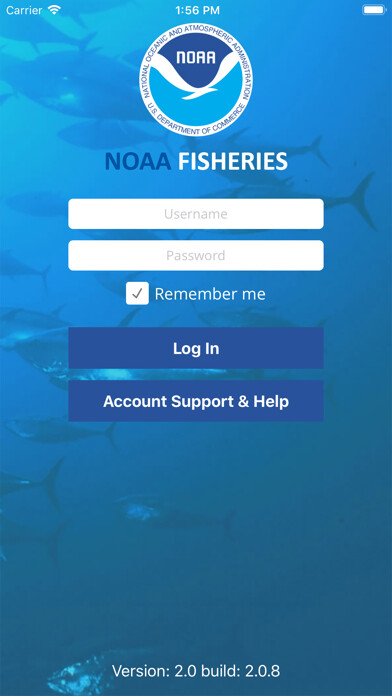 Emulate iPhone app NOAA Fish Online using MyAndroid