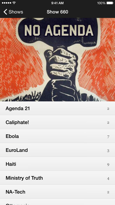 Emulate iPhone app No Agenda News using MyAndroid