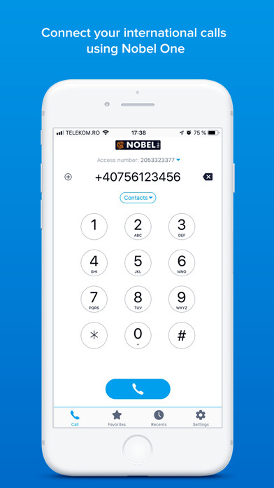 Emulate iPhone app Nobel One Dialer using MyAndroid