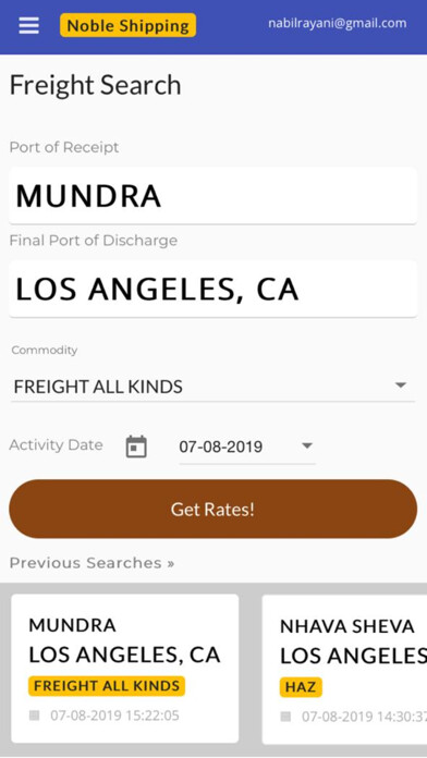 Emulate iPhone app Noble iLogis FreightPoint using MyAndroid