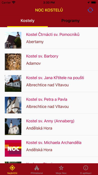 Emulate iPhone app Noc Kostelů using MyAndroid Emulate iPhone app Noc Kostelů using MyAndroid