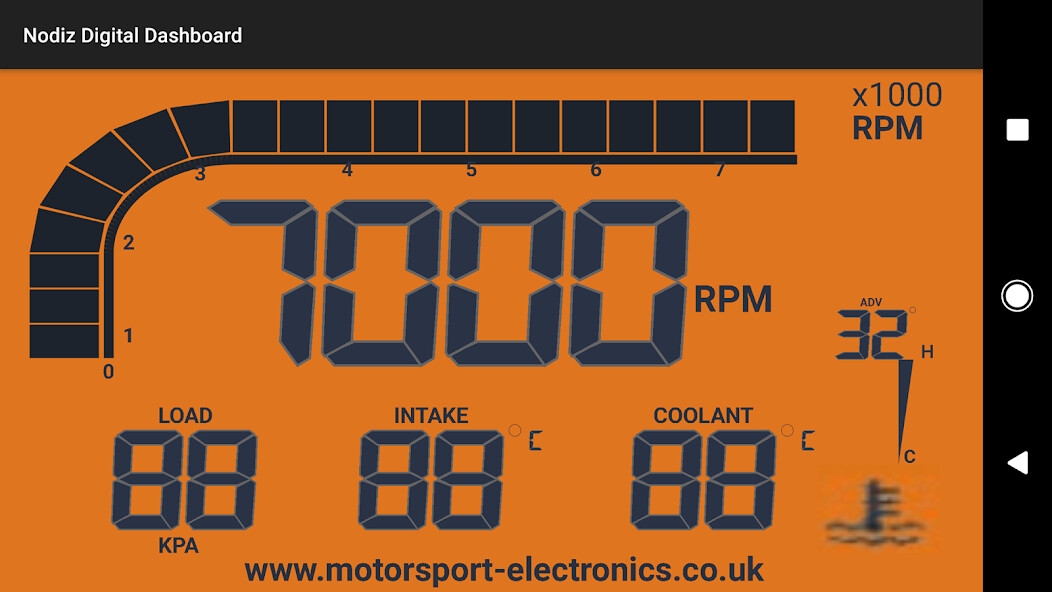 Run android online APK NODIZ Pro Digital Dash V2 from MyAndroid or emulate NODIZ Pro Digital Dash V2 using MyAndroid