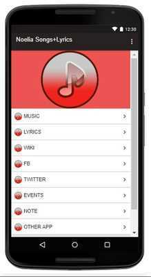Emulate Android APK Noelia Songs+Lyrics