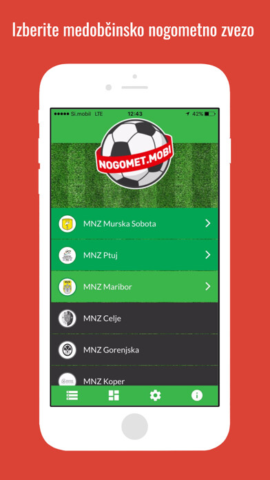 Emulate iPhone app Nogomet.mobi using MyAndroid