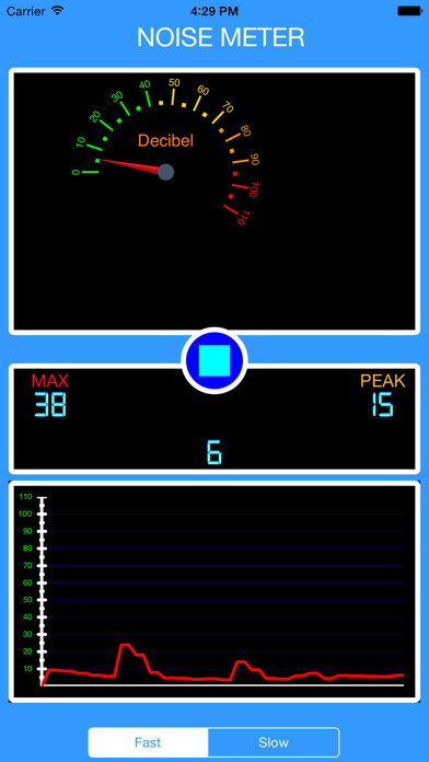 Emulate iPhone app Noise Meter - Decibel 10th using MyAndroid