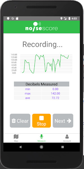 Run android online APK NoiseScore: Measure  Explore from MyAndroid or emulate NoiseScore: Measure  Explore using MyAndroid