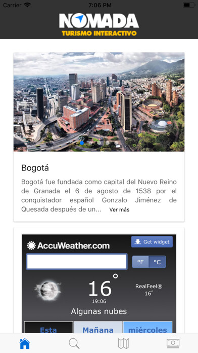 Emulate iPhone app Nomada Turismo - Bogotá using MyAndroid Emulate iPhone app Nomada Turismo - Bogotá using MyAndroid