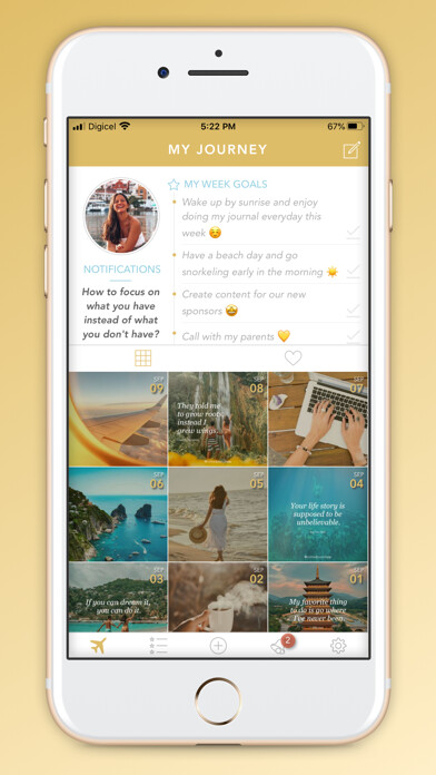 Emulate iPhone app Nomad Journal using MyAndroid