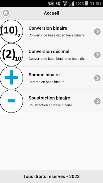 Run android online APK Nombre Décimal vers Binaire from MyAndroid or emulate Nombre Décimal vers Binaire using MyAndroid Run android online APK Nombre Décimal vers Binaire from MyAndroid or emulate Nombre Décimal vers Binaire using MyAndroid
