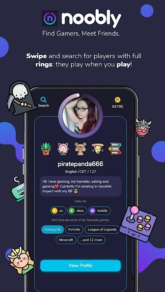 Run android online APK Noobly: find gamer friends! from MyAndroid or emulate Noobly: find gamer friends! using MyAndroid